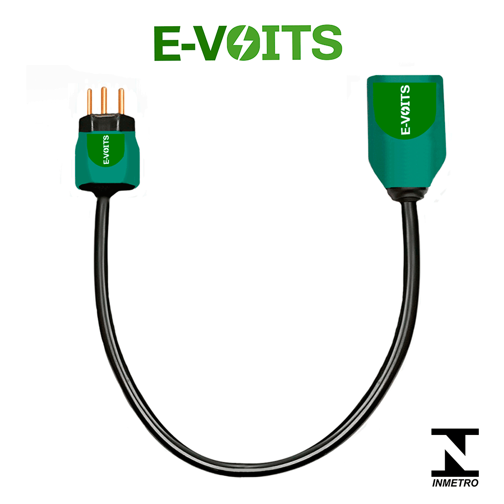 Adaptador Tomada 20a para 10a Caregador Portátil Carro Elétrico 10 Mts