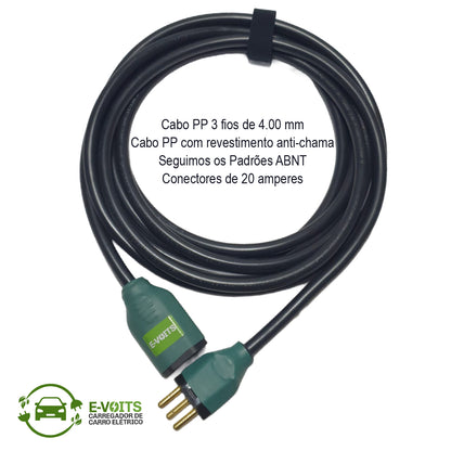 Extensão 20a 5 Metros Para Carregador Portátil Byd Gwm